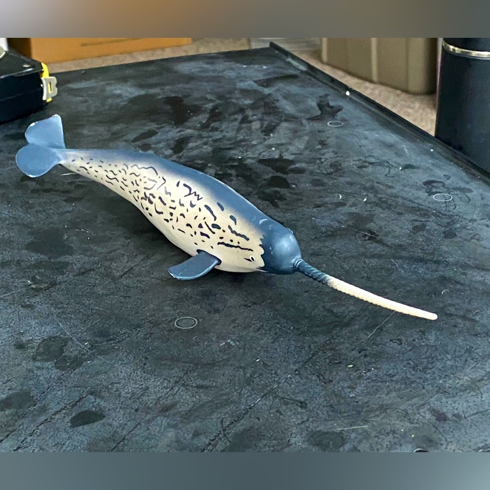 NARWHAL 1997 Safari Ltd Monterey Bay Aquarium Sea Life 10” Toy Figurine